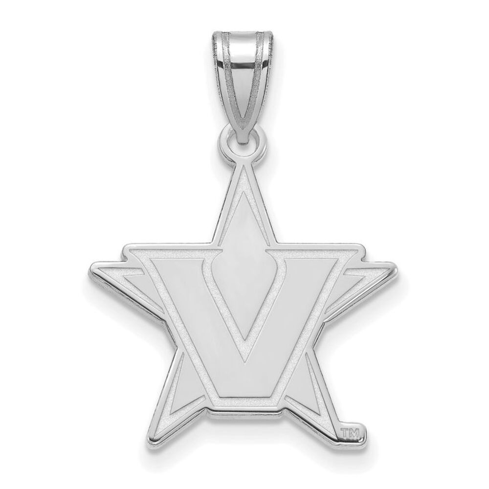 10k White Gold Vanderbilt U. Large Pendant